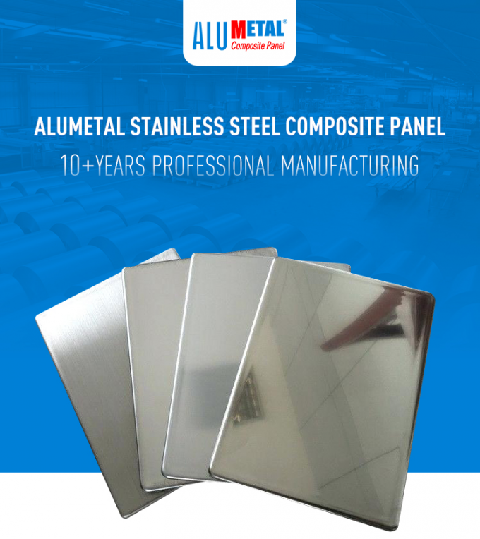 Painel material composto de alumínio do acp do plastik do painel da folha de aço inoxidável da grão da madeira de Alumetal