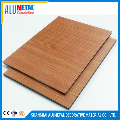 painel composto de alumínio 3mm de madeira de 2440mm anodizado para a parede exterior