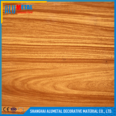 folha composta de alumínio de madeira do painel 3mm ACP do brilho 3D à prova de fogo