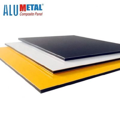 O PE composto de alumínio avaliado do painel do fogo de 0.4MM 1250mm pintou a folha preta AA3003 do Acp