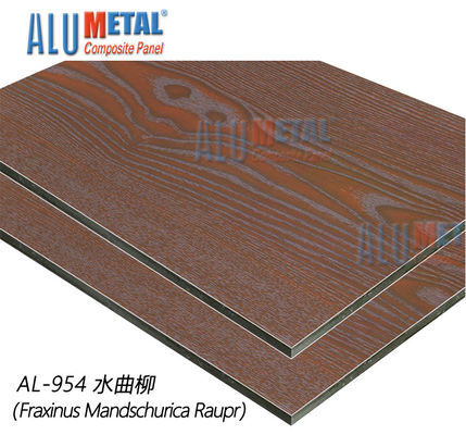 o painel composto de alumínio de madeira de superfície Nano Acp de 1220X2440mm cobre 10mm exterior