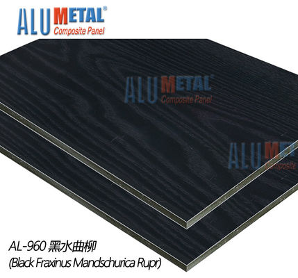 0.06mm pintou o painel de alumínio revestido 1250mm da folha 4mm Acm interno para a casa de campo
