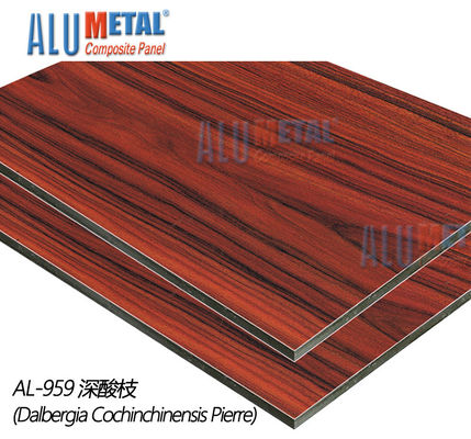 0.06mm pintou o painel de alumínio revestido 1250mm da folha 4mm Acm interno para a casa de campo