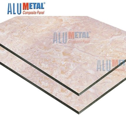 2440mm anodizou o painel composto de alumínio de mármore Acp cobrem a placa 7mm de alumínio branca