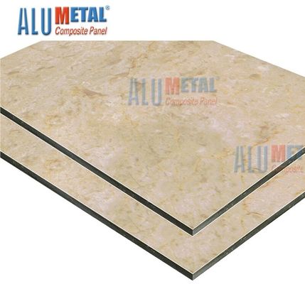 2440mm anodizou o painel composto de alumínio de mármore Acp cobrem a placa 7mm de alumínio branca