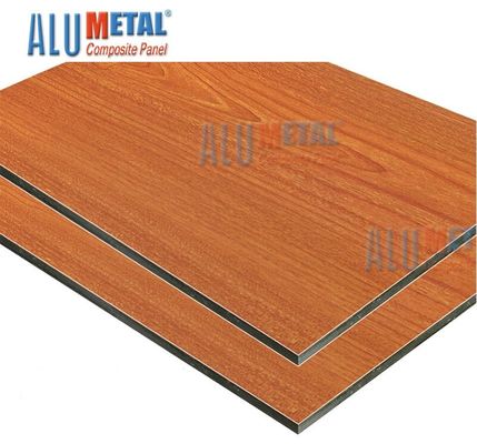 Painel composto de alumínio 6mm da ligação de madeira revestida NANO de 1500 x de 4000mm