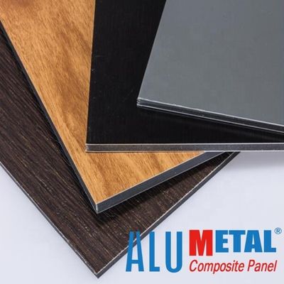 painel composto de alumínio do PE de 5800mm que imprime a folha composta de alumínio preta do ACP 2mm