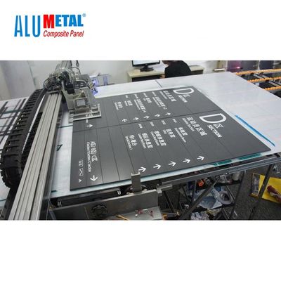 da fachada composta de alumínio branca do painel do PE de 1500mm impressão UV 4mm