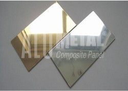4mm anodizados 5086 folha composta de alumínio do ouro 1570mm do painel do espelho
