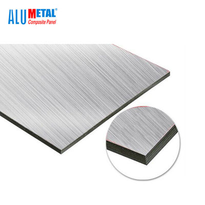 Brilho de prata de alumínio do revestimento 0.5mm 2440mm da folha do Acp do espelho