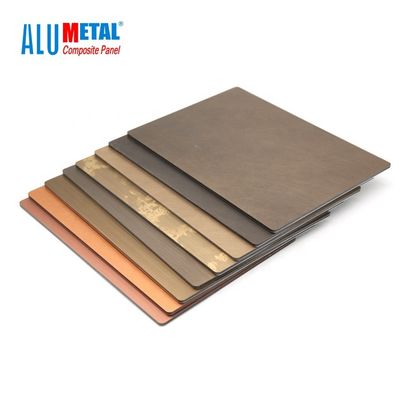 cobre composto de alumínio de aço 1250mm Nacreous do painel de 3mm PVDF Acm