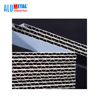 O material ondulado de alumínio almofada o revestimento do revestimento PVDF de 1220X2440MM Acp