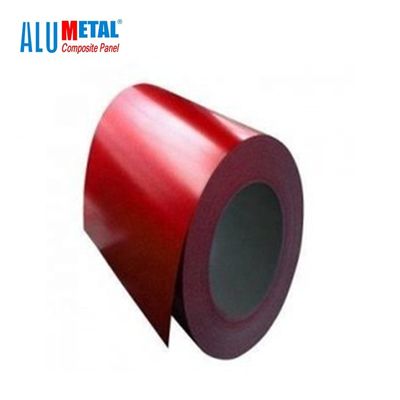 O PVC revestiu bobina de alumínio revestida Decoiling 200MM da guarnição 2600 milímetros para a construção