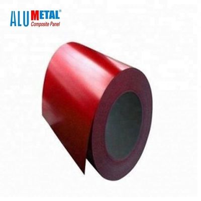 O PVC de alumínio 8011 2500MM revestido colorido da bobina revestiu a bobina de alumínio 0.06MM da guarnição