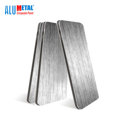 Núcleo composto de alumínio escovado 0.08mm anodizado do LDPE do revestimento 1220mm da folha do painel