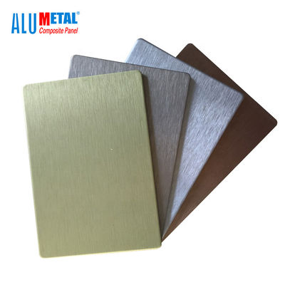 Núcleo composto de alumínio escovado 0.08mm anodizado do LDPE do revestimento 1220mm da folha do painel