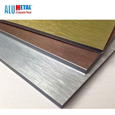 Chapa metálica composta de alumínio escovada fina 1570MM AA1100 do painel de 3MM