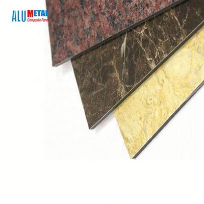 revestimento composto de alumínio 1570mm de mármore dos painéis de parede exterior PVDF do painel de 5mm