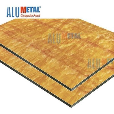 Odm composto de alumínio de mármore plástico 6mm de madeira do revestimento da parede exterior do painel de 0.08mm