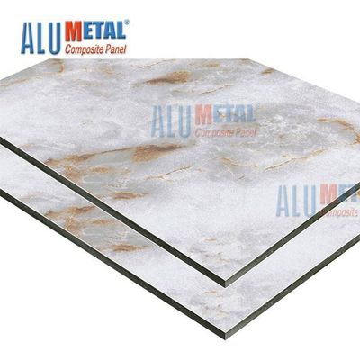 Revestimento composto de alumínio 2440mm Nano da parede do Acp da folha do painel do PE de mármore do LDPE 0.70mm