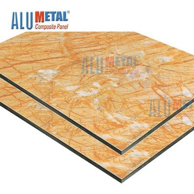 Revestimento composto de alumínio 2440mm Nano da parede do Acp da folha do painel do PE de mármore do LDPE 0.70mm