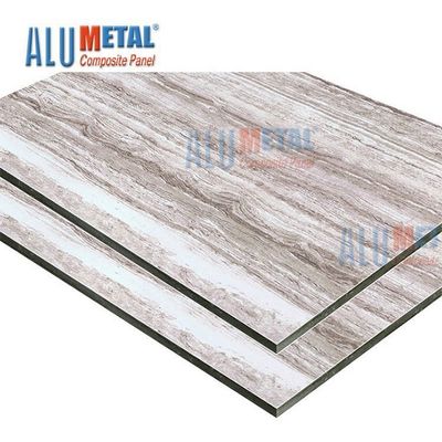 Granito anodizado 5000mm composto de alumínio do material de folha 0.1mm do painel do ACP