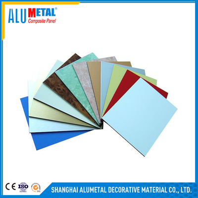 Painel composto de alumínio exterior de 4mm PVDF para o revestimento da parede