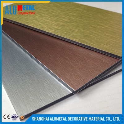painel composto de alumínio AA5005 de 6mm PVDF para construções pré-fabricadas