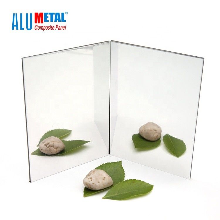 Revestimento composto de alumínio ACP 0.5MM da parede do painel 1220mm do espelho de prata de A2 franco