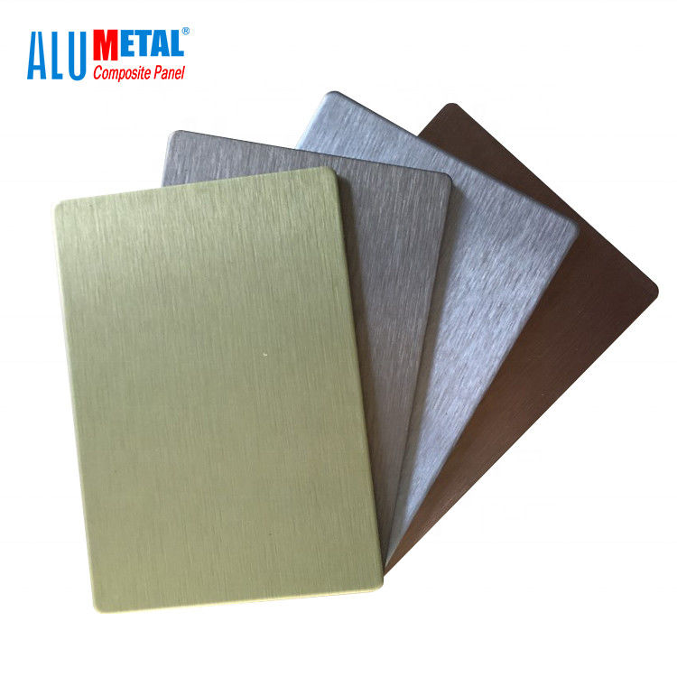 Núcleo composto de alumínio escovado 0.08mm anodizado do LDPE do revestimento 1220mm da folha do painel